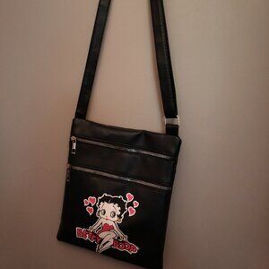 2019 BLACK VINYL BETTY BOOP SHOULDER BAG